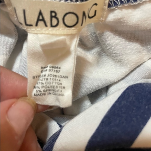 Billabong Dance With Me Blue and White Striped Dress Large - Picture 9 of 9